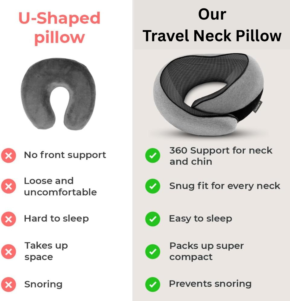 Travel Neck Pillow - Memory Foam