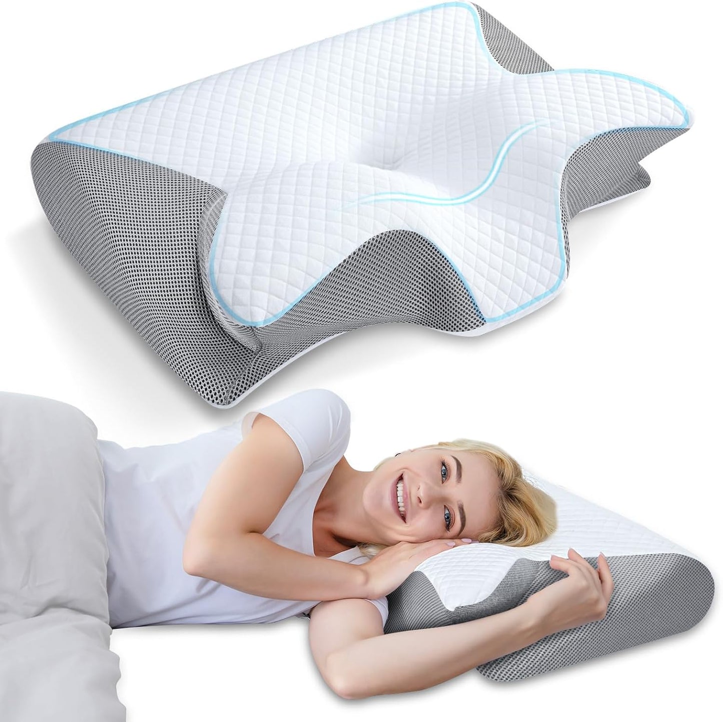 Ergonomic Contour Pillow - Memory Foam