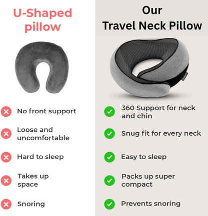 Travel Neck Pillow - Memory Foam