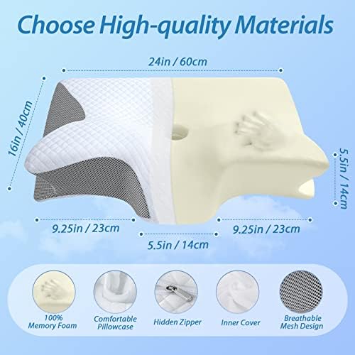 Ergonomic Contour Pillow - Memory Foam